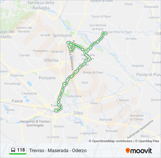 118 bus Line Map