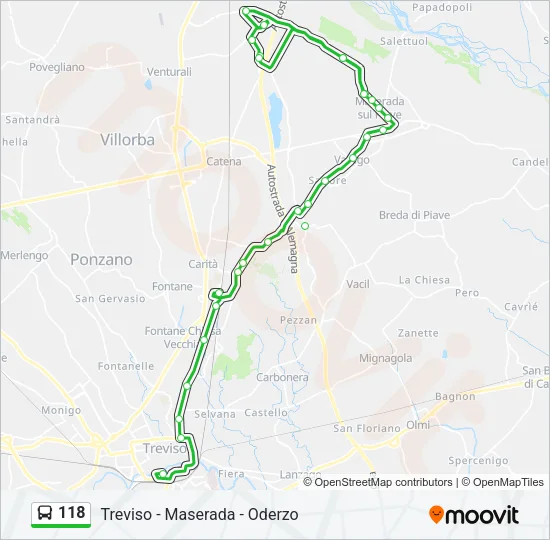 118 Bus Line Map