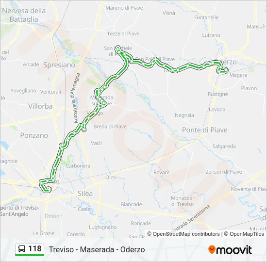 118 Bus Line Map