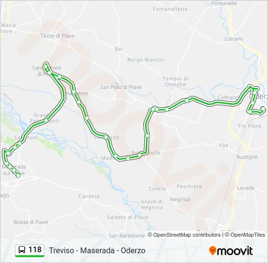 118 Bus Line Map