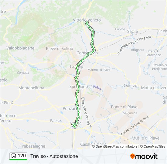 120 bus Line Map