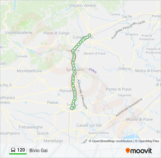 120 Bus Line Map