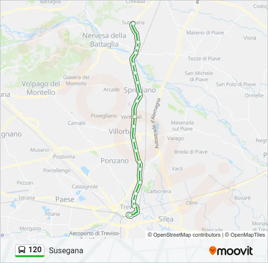 120 Bus Line Map
