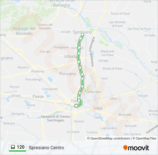120 Bus Line Map