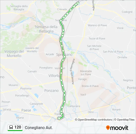120 Bus Line Map