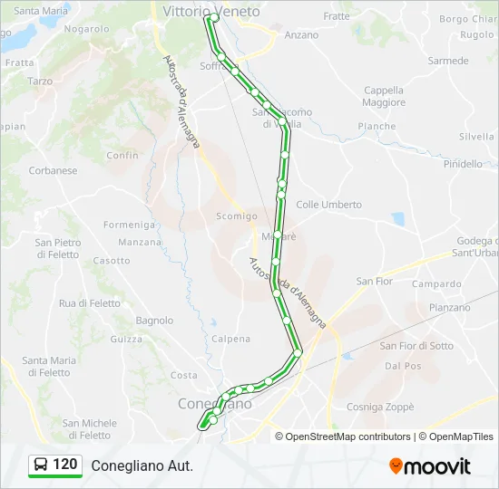 120 Bus Line Map