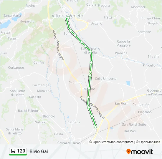 120 Bus Line Map