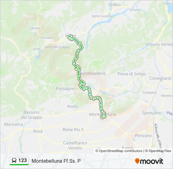 123 Bus Line Map