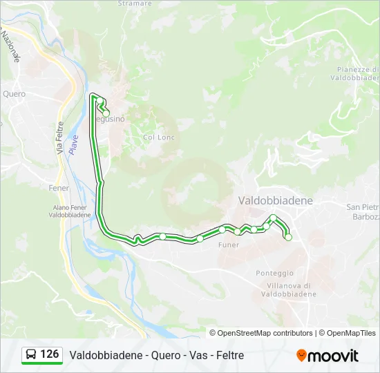 126 Bus Line Map
