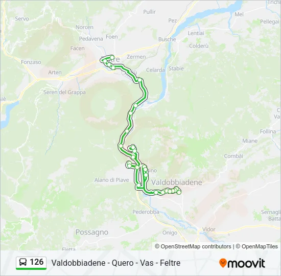 126 Bus Line Map