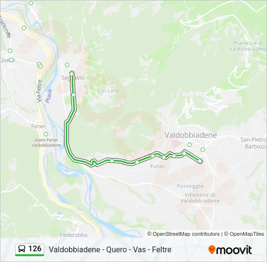 126 Bus Line Map