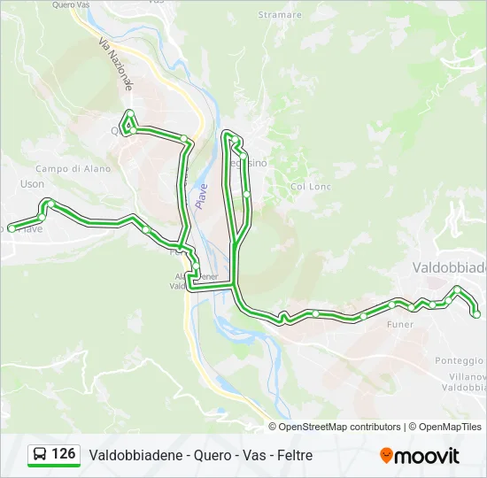 126 Bus Line Map