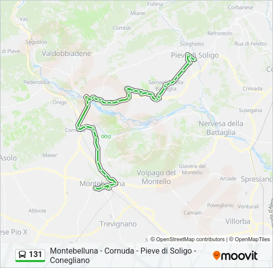 131 Bus Line Map