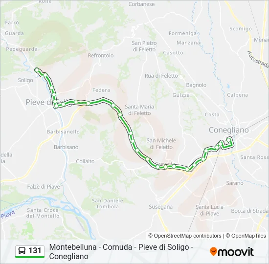 131 Bus Line Map