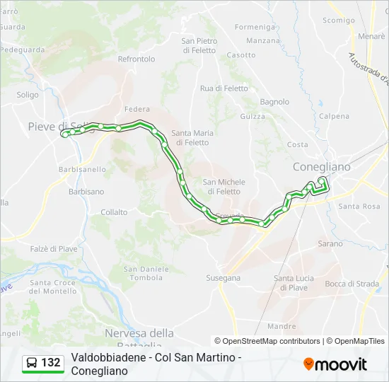 132 Bus Line Map
