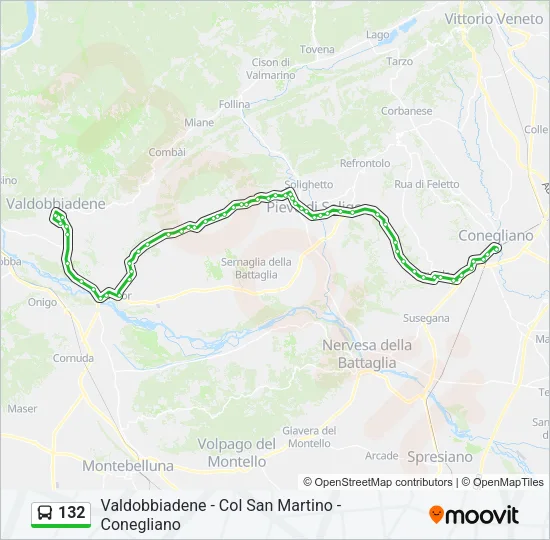 132 Bus Line Map