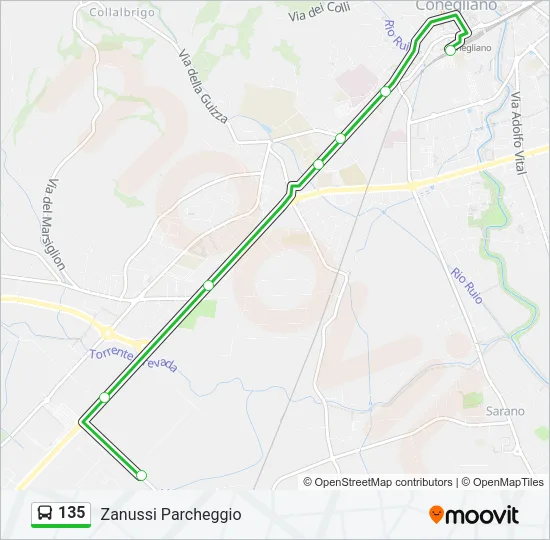 135 Bus Line Map