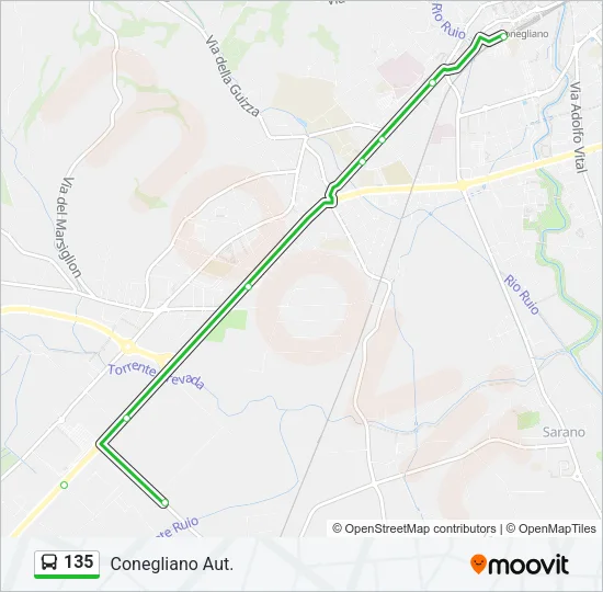 135 Bus Line Map