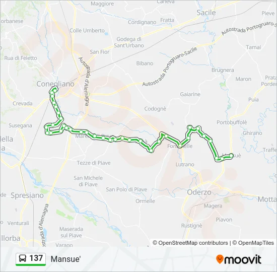 137 Bus Line Map