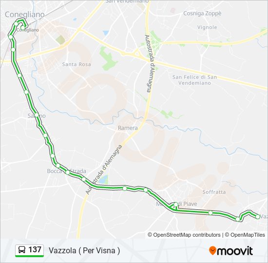 137 bus Line Map