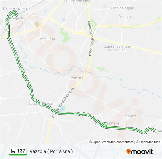 137 Bus Line Map