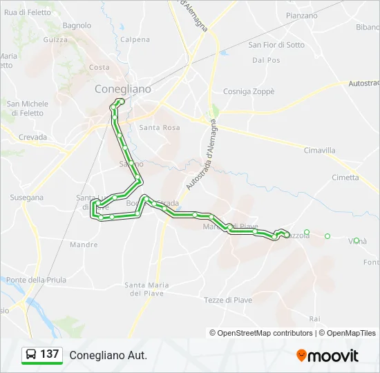 137 Bus Line Map