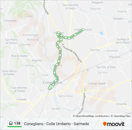 138 Bus Line Map