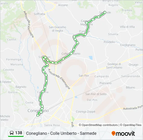 138 Bus Line Map