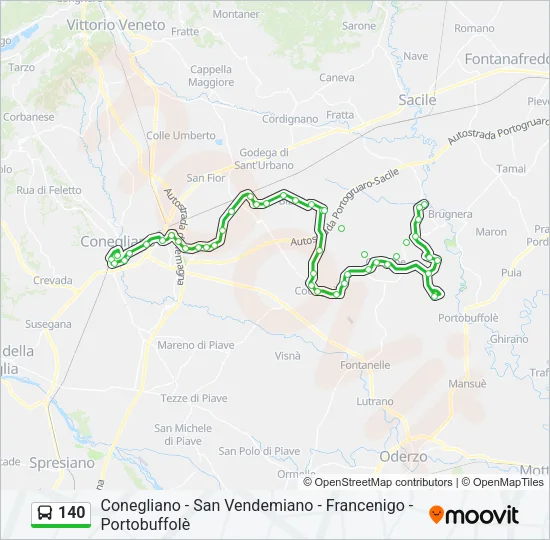 140 Bus Line Map