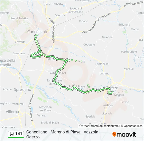 141 Bus Line Map