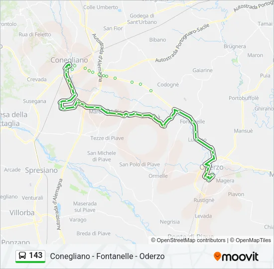 143 Bus Line Map