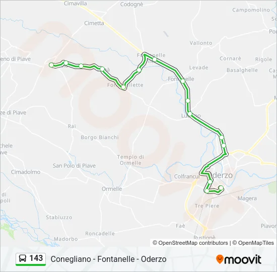 143 Bus Line Map
