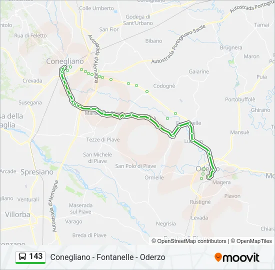 143 Bus Line Map