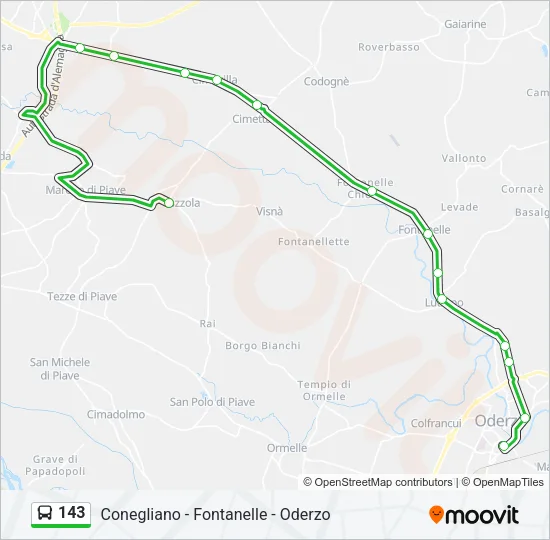 143 Bus Line Map