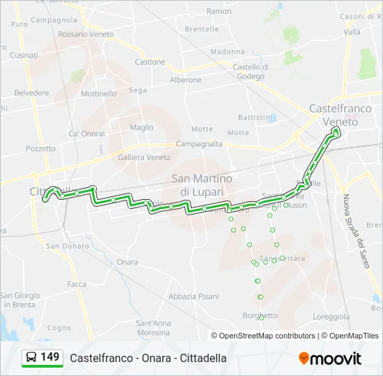 149 Bus Line Map