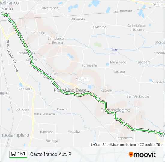 151 Bus Line Map