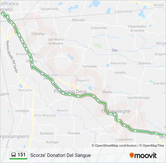 151 Bus Line Map