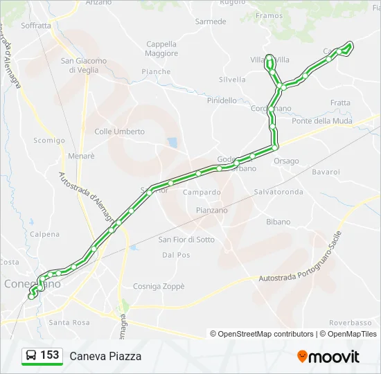 153 Bus Line Map