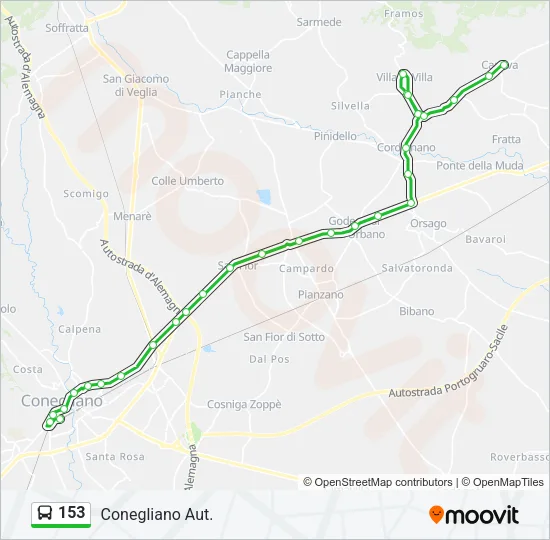 153 Bus Line Map