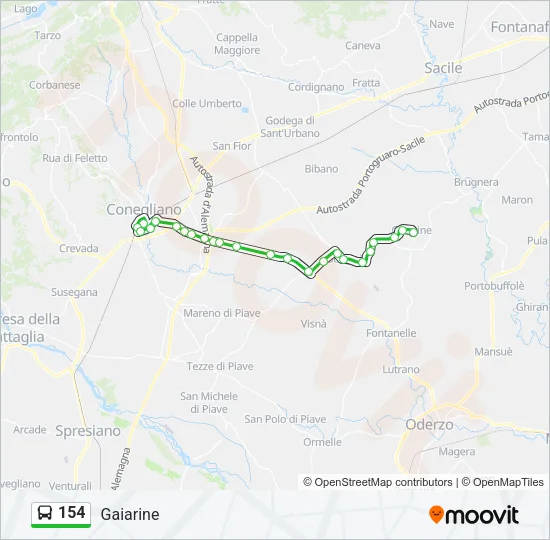 154 Bus Line Map