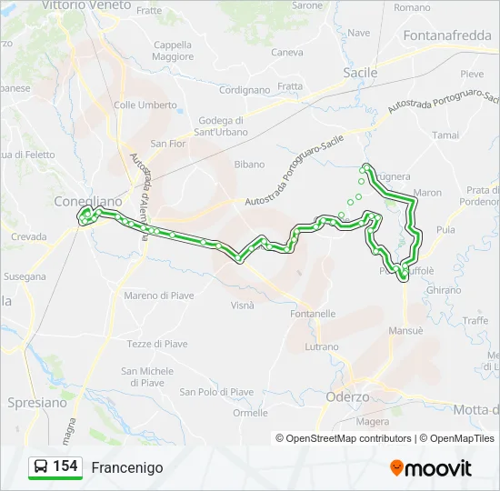 154 Bus Line Map