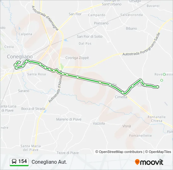 154 Bus Line Map