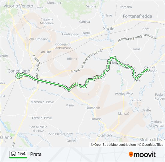 Percorso linea bus 154