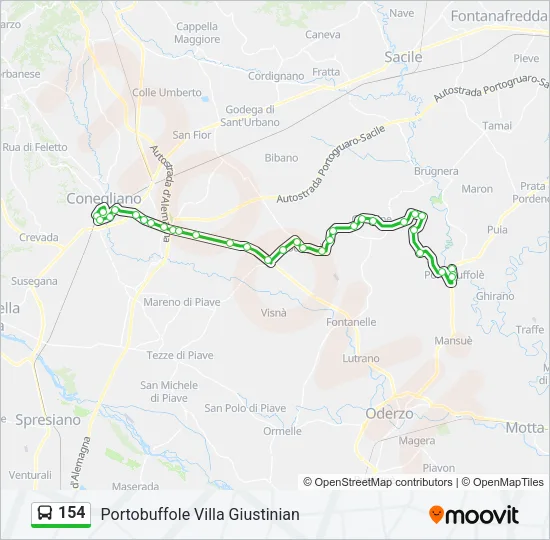 154 Bus Line Map