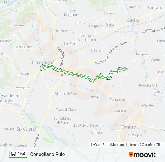 154 Bus Line Map