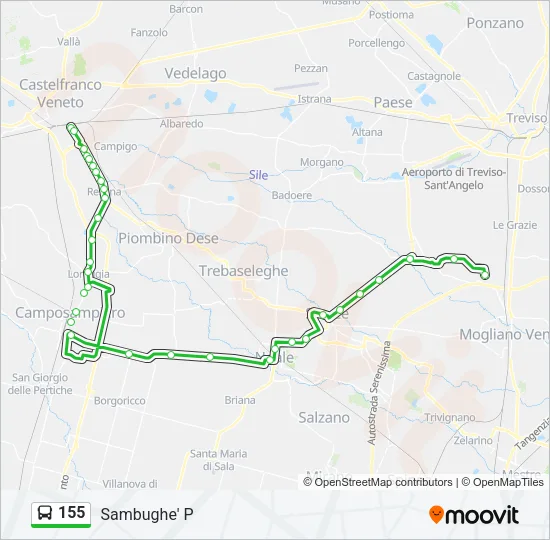155 Bus Line Map