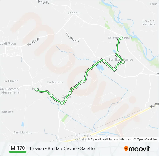 170 Bus Line Map