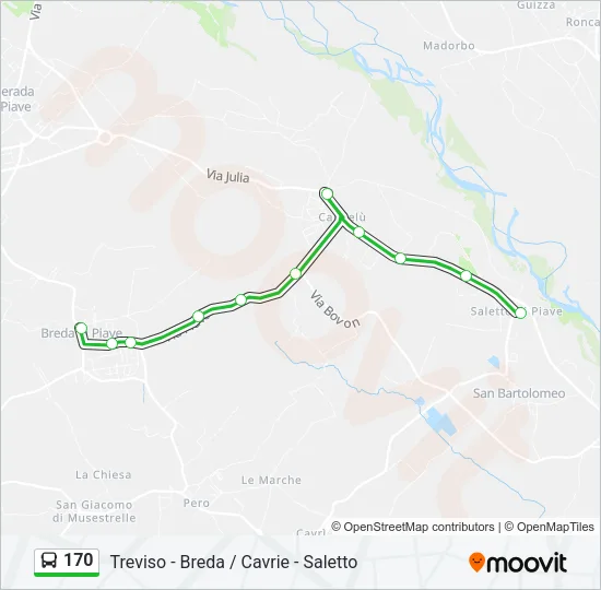 170 Bus Line Map