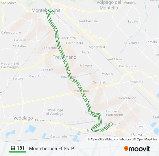 181 Bus Line Map