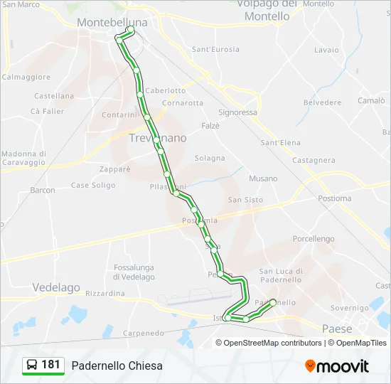 181 Bus Line Map
